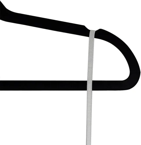 Miniatura 7 de Home Basics Perchas para trajes/ropa de interior de acero negro para interiores (paquete de 25), 9.25 pulgadas de alto x 18 pulgadas de ancho x 0.25