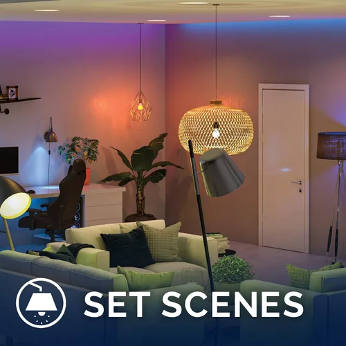 Miniatura 4 de Satco S11254 Starfish - Bombilla LED inteligente A19 de 10 vatios que cambia de color, funciona con Siri, Alexa, Google Assistant, SmartThings