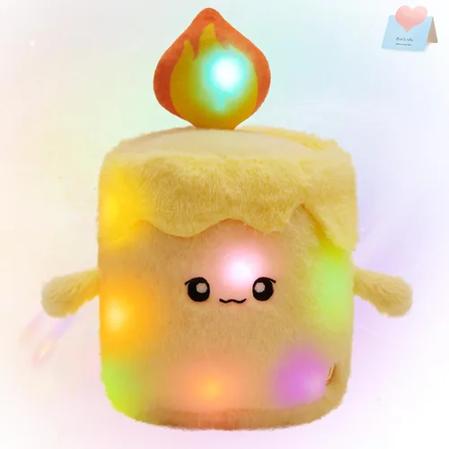 Miniatura 10 de WEWILL Bombilla de 8 pulgadas con luz de animal de peluche, lindo juguete de peluche suave, cumpleaños, Navidad, vacaciones, fin de semana, regalo