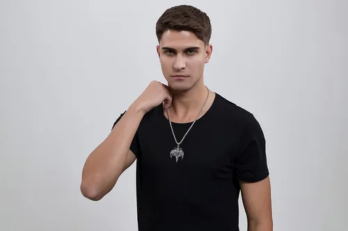 Miniatura 20 de YAMI Collar de alas angulares para hombre, ángel de la guarda, dragón, cuervo, pulpo, collar de anime, collar de acero inoxidable 316