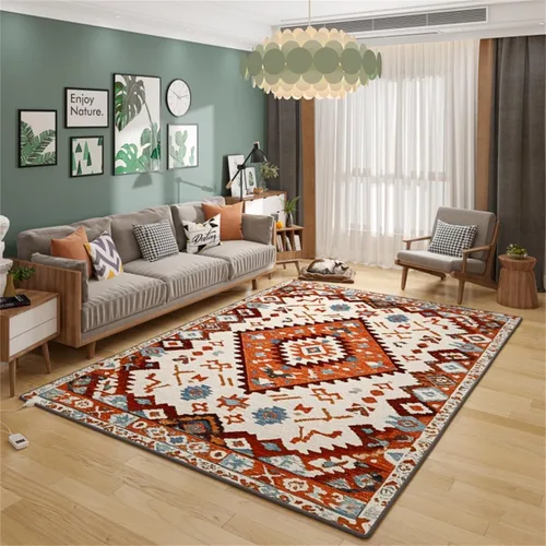Graphene Electric Heated Rug, Indoor Space Heater Soft Plush Carpet with Thermostat and Timer,Floor Heating Mat,Heated Foot Warmer,for Living Room