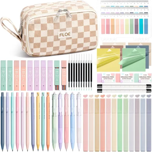 62 piezas de suministros escolares estéticos, lindos suministros de regreso a la escuela, suministros esenciales universitarios preppy, juego de