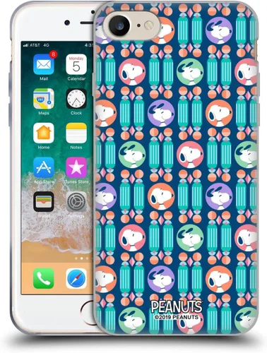 Miniatura 145 de Head Case Designs Snoopy Deco Dreams - Funda de gel suave con licencia oficial de Peanuts Blue Pattern compatible con Apple iPhone 7 Plus/iPhone 8
