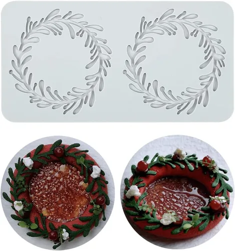 Miniatura 11 de 2 cavidades diseño de hojas de silicona para glaseado de fondant para tartas, moldes de silicona para hornear, herramientas de pastelería, LFM-109