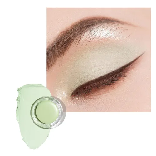 Miniatura 27 de Oulac Sombra de ojos en crema blanca brillante Iluminador a prueba de agua y sombra de ojos con purpurina de larga duración, color natural