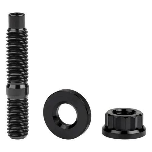 Miniatura 4 de Tornillo de titanio M8 M10x45 54 55 2.559 in paso 1.25 Kit de pernos de escape automotriz Kit tornillos, tuercas y arandelas Kit de 4 piezas