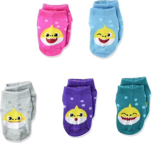 Nickelodeon baby-boys Baby Shark 5 Pack Shorty Socks