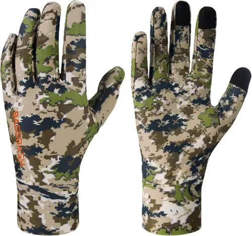 Miniatura 9 de BASSDASH Guantes de caza de camuflaje para hombres UPF 50+ Guantes ligeros con pantalla táctil para pesca, senderismo y actividades al aire libre