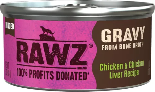 Miniatura 9 de Rawz Natural Premium - Alimento enlatado picado para gatos en salsa de caldo de huesos, hecho con ingredientes reales de carne, sin BPA y encías