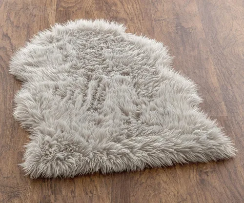 Chanasya Alfombra de piel sintética súper suave de piel de oveja sintética para sofá, taburete, tocador, silla, lujosa alfombra mullida para sala de