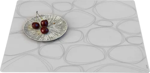 Miniatura 33 de Modern-Twist Mantel individual rectangular de silicona de 14 x 16 pulgadas, 100% silicona de grado alimenticio, estampado Asawa en niveles, paquete