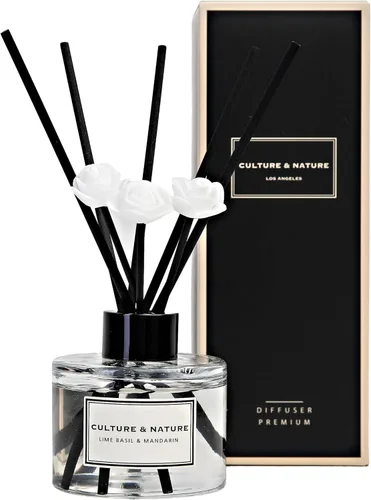 Miniatura 39 de CULTURE & NATURE - Set de difusor de varillas de 6.7 onzas líquidas (200ml) - Difusor con varillas perfumado a vainilla - Fragancia para el hogar