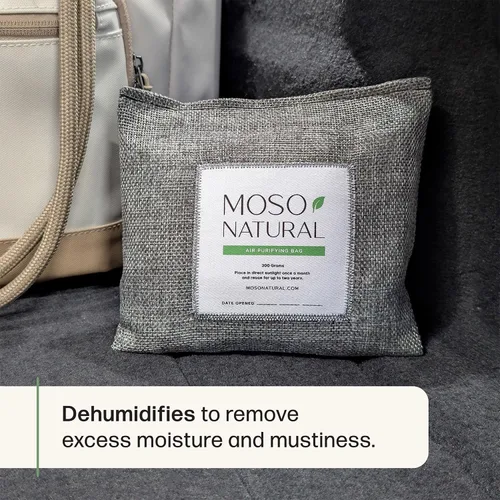 Miniatura 4 de Moso Natural Ambientador y desodorante para automóvil, absorbente de olores de carbón de bambú de larga duración, eliminador de olores no tóxico