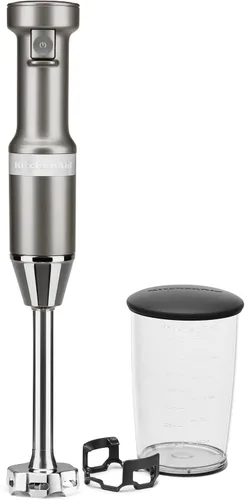 Miniatura 2 de KitchenAid Batidora de mano con cable de velocidad variable KHBV53, contorno plateado (paquete de 2)