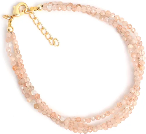 Miniatura 45 de Gempires Natural Multi Strand Beaded Bracelets Lightweight Handmade Gemstone Jewelry Hypoallergenic 8 Inch Gold Plated Stylish Everyday Wear Jewelry