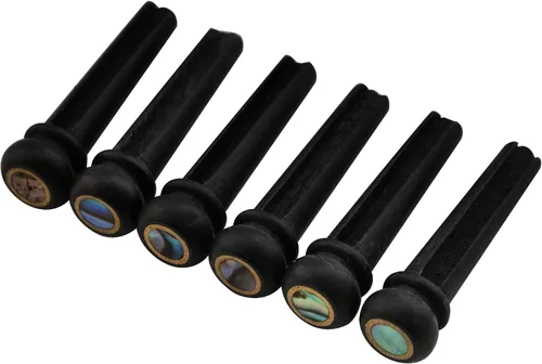 Miniatura 9 de Musiclily Slotted Folk - Pasadores de extremo para guitarra acústica de ébano para piezas de guitarra Martin Taylor, color negro (paquete de 6)