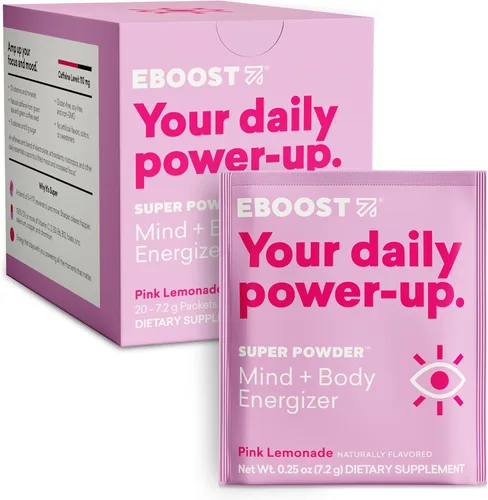 Miniatura 12 de EBOOST Super Powder - Mezcla de bebida – naranja de 0.2 onzas, paquete de 20 electrolitos energizantes de hidratación, 13 vitaminas y minerales, 110