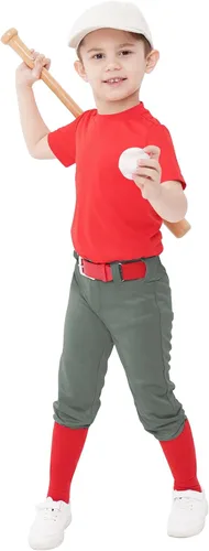 Miniatura 10 de QBK 2T-17Y - Pantalones de béisbol para niños pequeños, pantalones de sóftbol para jóvenes, pantalones de béisbol para niños y niñas