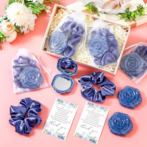 Miniatura 5 de XunYee 30 juegos de espejos compactos de rosas a granel, regalos de despedida de soltera para invitados, regalos de recuerdo del día de la madre