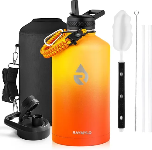 Miniatura 38 de RAYMYLO Botella de agua aislada de 24 onzas, de acero inoxidable con triple pared al vacío (fría durante 48 horas, caliente durante 24 horas), a