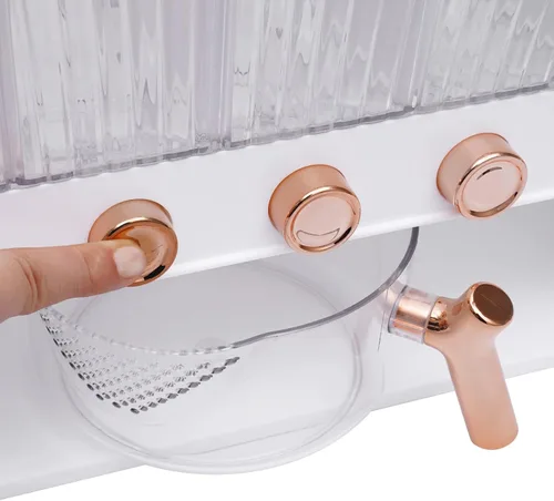 Miniatura 6 de Dispensador de alimentos secos, dispensador de cereales de 6 rejillas montado en la pared con tolva de taza medidora, compartimento ajustable