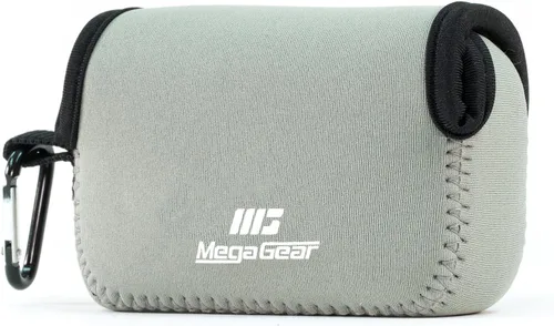 Miniatura 2 de MegaGear Canon Powershot Sx730 Hs, Sx720 Hs, Sx710 Hs, G16, G15 Funda de neopreno ultra ligera para cámara, con mosquetón, color gris, MG1246, piel