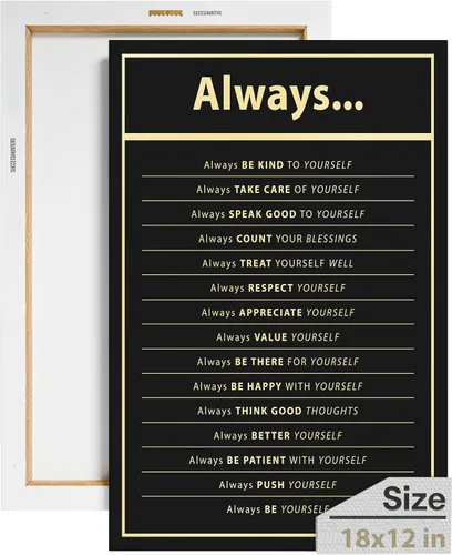 Miniatura 36 de Decoración de pared motivacional – Arte para colgar en la oficina, lienzo de reglas de trabajo, decoración de pared inspiradora, obra de arte En
