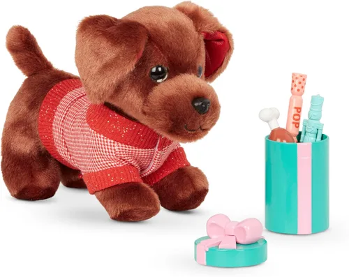 Miniatura 10 de Glitter Girls Accesorios para muñecas de 14 pulgadas - Juego de cachorros navideños - Juego de accesorios de 18 piezas y felpa de 6 pulgadas - Cama