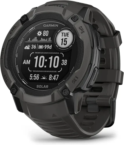 Miniatura 14 de Garmin Instinct 2X Solar, reloj inteligente GPS resistente, linterna incorporada, capacidad de carga solar, GNSS multibanda, grafito, NA/AUS/NZ