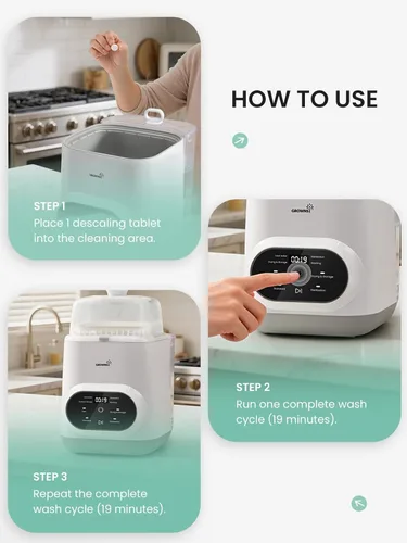 Miniatura 5 de GROWNSY Tabletas descalcificadoras para lavadoras de botellas, tabletas descalcificadoras para eliminar la acumulación de cal y mineral, compatibles
