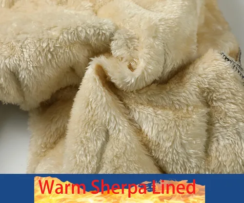 Miniatura 3 de Mens Sherpa Lined Sweatpants Thick Winter Pants Warm Jogger for Snowsport, Outdoor, Snow Cleaning, Work