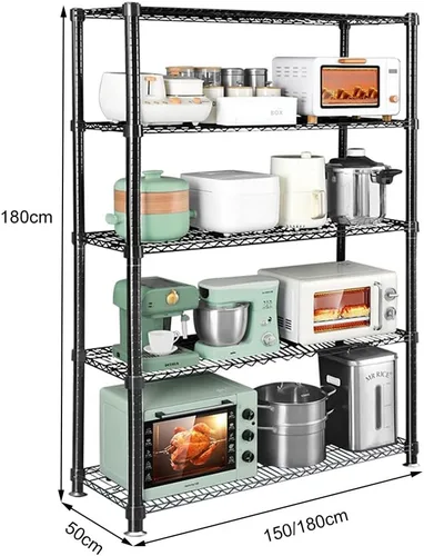 Miniatura 3 de Shelves 5-Tier Metal Storage Shelves, Wire Shelving Unit Storage with Adjustable Leveling Feet, for Laundry Bathroom Kitchen,Each Layer Load 220 LBS