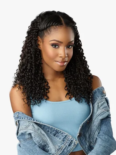Miniatura 8 de Sensationnel Curls Kinksandco Clip In - Dream Chaser - Paquete de 9 clips fáciles de usar para cabello natural de 3C a 4C (1 JETBLACK)