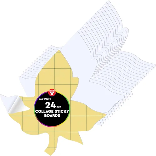 Miniatura 14 de Hygloss Pizarras adhesivas para collage – Paquete de 24 tableros de collage autoadhesivos de 4 x 6 pulgadas para niños, tableros de montaje