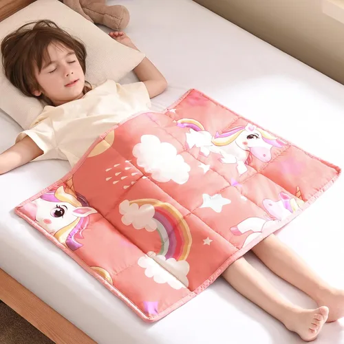 Miniatura 69 de anfie - Manta con peso para niños (40 x 60 pulgadas, 7 lb), manta refrescante para dormir, tamaño de manta ligera, transpirable, con cuentas de Gris