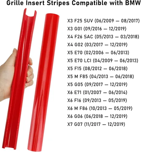 Miniatura 2 de Jaronx Compatible con cubierta de soporte en V BMW, insertos de rejilla, cubiertas envolventes de soporte de barra en V compatibles con BMW X3 F25