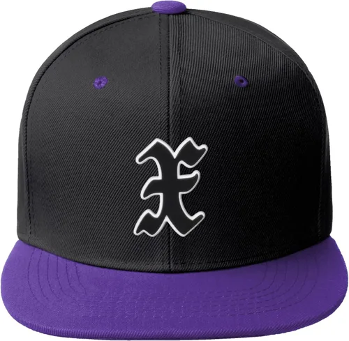 Miniatura 220 de Daxton Gorra clásica con visera de billete plano con letras del alfabeto inglés antiguo de la A a la Z