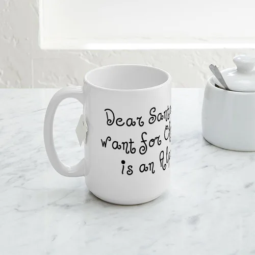 Miniatura 5 de CafePress Alpaca For Christmas Large Mug 15 oz (444 ml) Ceramic Coffee Mug