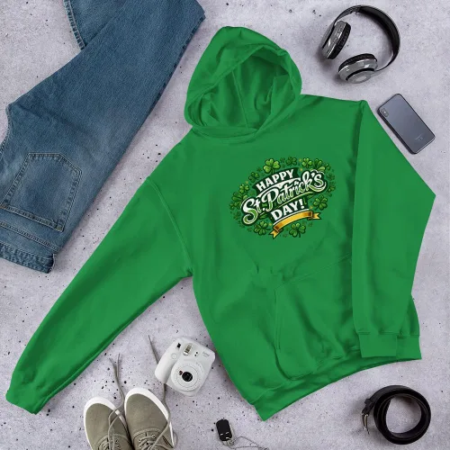 Miniatura 2 de Maydear Sudadera con capucha para hombre y mujer, diseño de trébol de la suerte