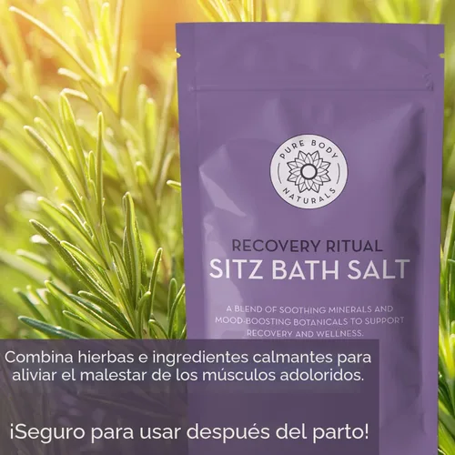Miniatura 2 de Pure Body Naturals Sitz - Sal de baño - Cuidado posparto y tratamiento de hemorroides - Remojo natural para cuidado personal y tratamiento