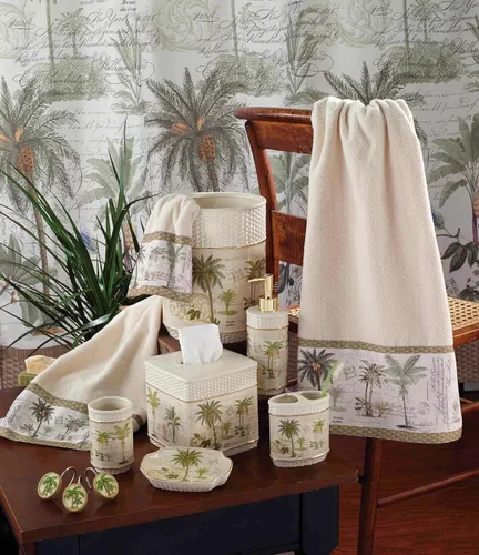 Miniatura 5 de Avanti Linens - Toalla de baño, toalla de algodón 100% suave y absorbente, decoración costera del hogar (palma de colonia)