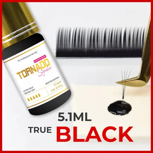 Miniatura 3 de THE LASH SUPPLY Pegamento de extensión de pestañas Tornado de 0.17 onzas, suministros de extensión de pestañas, viscosidad media, retención – hasta