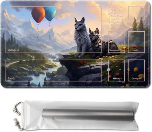 Miniatura 21 de MTG - Tapete de juego de 24 x 14 pulgadas, bolsas de almacenamiento con parte trasera antideslizante, ideal para entusiastas