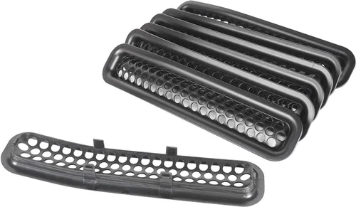 Miniatura 5 de Hooke Road Wrangler - Cubierta protectora de rejilla frontal con clip, color negro mate para Jeep Wrangler TJ & Unlimited 1997-2006 (paquete de 7)