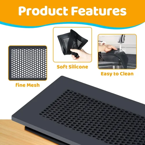 Miniatura 6 de Orzbow Cubierta de ventilación de silicona suave a prueba de bebés para pared del hogar, techo, suelo, deflector de ventilación de piso a prueba