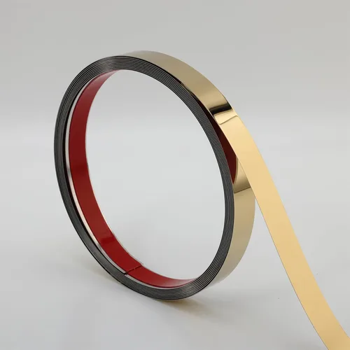 Miniatura 6 de Tira de moldeo con acabado metalizado dorado similar a un espejo, tira para despegar y pegar para marco de espejo, pared, chimenea y decoración