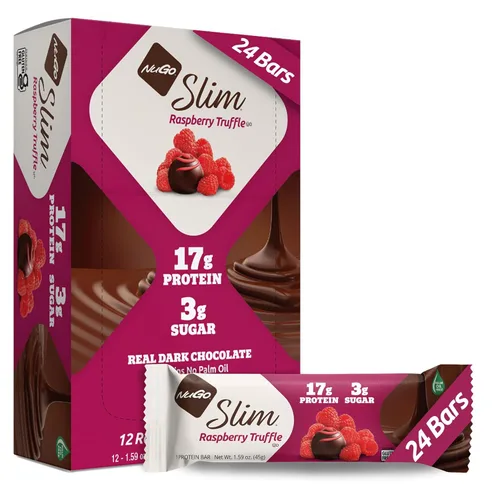 Miniatura 26 de Nugo Mantequilla de maní crujiente de chocolate oscuro, 0.66 onzas de proteína vegana, 0.11 onzas de azúcar, 0.11 onzas de fibra, baja