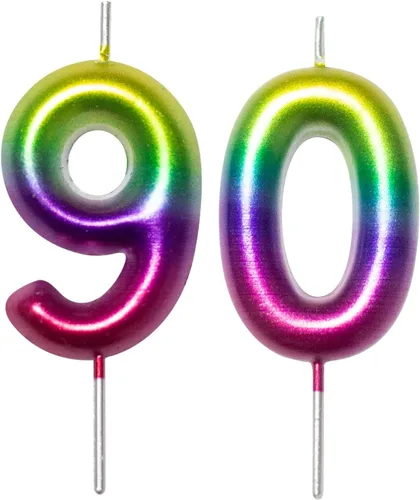 Miniatura 349 de DERVENTA Vela con números de 2.36 pulgadas, decoración perfecta para cumpleaños, brunch, postre, pastel, 1 pieza (número 0 rosa)