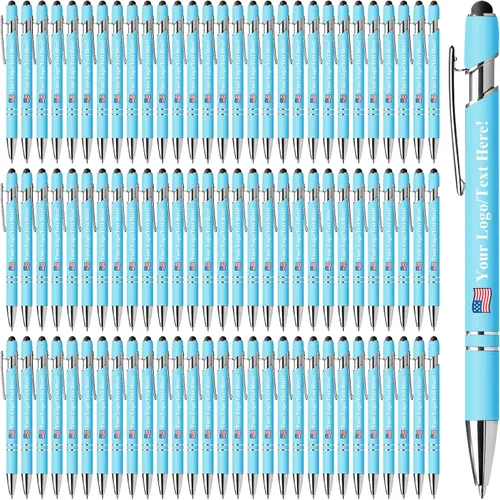 Miniatura 25 de Bolígrafos personalizados con lápiz capacitivo, bolígrafos personalizados impresos con tu logotipo o mensaje, ideales para regalos, promociones
