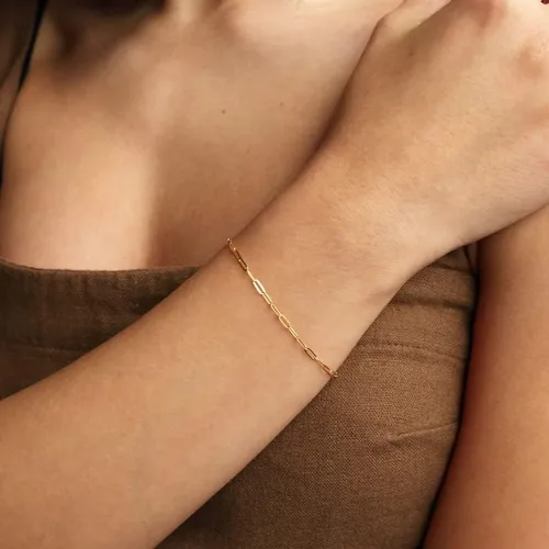 Miniatura 5 de Kyerlyn Pulseras de oro para mujer, juego de pulseras de oro de 14 quilates para mujer, delicada cadena de cuerda trenzada de espiga de espiga